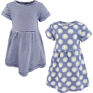 image:imageHudson Baby Girls Cotton Dresses Blue Daisy 2T