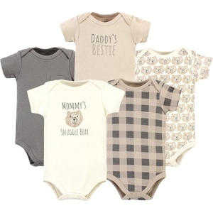 image:imageHudson Baby Unisex Baby Cotton Bodysuits Snuggle Bear 5 Pack 1824 Months
