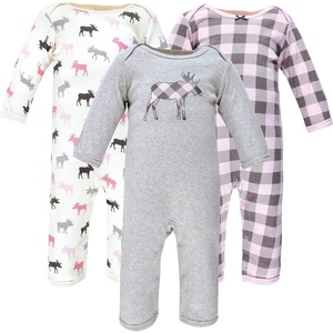 image:imageHudson Baby unisexchild Cotton CoverallsPink Moose
