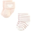 image:imageHudson Baby Baby 8pack Cotton Rich Newborn and Terry SocksBlush Heart
