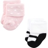 image:imageHudson Baby Baby 8pack Cotton Rich Newborn and Terry SocksMom and Dad Girl Pink Black 12pack