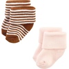 image:imageHudson Baby Baby 8pack Cotton Rich Newborn and Terry SocksPink Tan Stripe