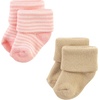 image:imageHudson Baby Baby 8pack Cotton Rich Newborn and Terry SocksPink Tan Stripe