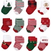 image:imageHudson Baby Baby 8pack Cotton Rich Newborn and Terry Socks12 Days of Christmas