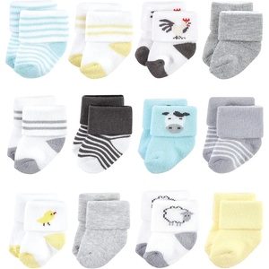 image:imageHudson Baby Baby 8pack Cotton Rich Newborn and Terry SocksFarm 12pack
