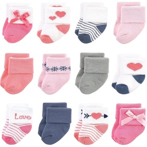 image:imageHudson Baby Baby 8pack Cotton Rich Newborn and Terry SocksPink Love