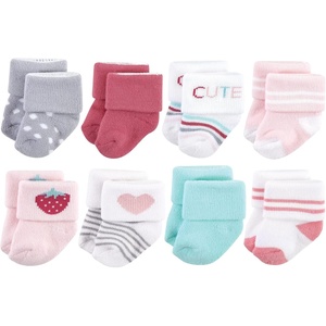 image:imageHudson Baby Baby 8pack Cotton Rich Newborn and Terry SocksStrawberry 8pack