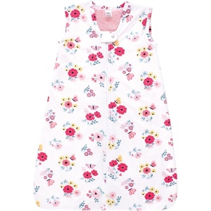 image:imageHudson Baby Infant Girls Long Sleeve Plush Faux Fur Sleeping Bag Wearable BlanketButterfly Floral