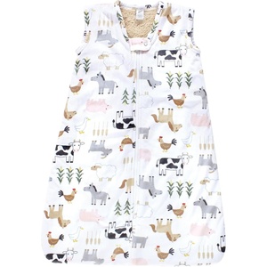 image:imageHudson Baby Infant Girls Long Sleeve Plush Faux Fur Sleeping Bag Wearable BlanketCute Farm