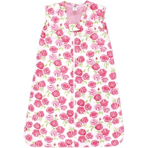 image:imageHudson Baby Infant Girls Long Sleeve Plush Faux Fur Sleeping Bag Wearable BlanketPink Roses