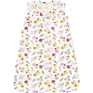 image:imageHudson Baby Infant Girls Long Sleeve Plush Faux Fur Sleeping Bag Wearable BlanketSoft Painted Floral