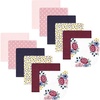 image:imageHudson Baby Unisex Baby Flannel Cotton Poly Washcloths Teddy Bears 12 Pack One SizeBlush Navy Floral 12pk