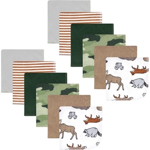 image:imageHudson Baby Unisex Baby Flannel Cotton Poly Washcloths Teddy Bears 12 Pack One SizeAnimal Adventure 12 Pack
