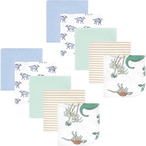 image:imageHudson Baby Unisex Baby Flannel Cotton Poly Washcloths Teddy Bears 12 Pack One SizeBoy Dino World 10pk