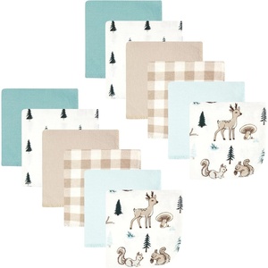 image:imageHudson Baby Unisex Baby Flannel Cotton Poly Washcloths Teddy Bears 12 Pack One SizeBoy Woodland Pals 12pk