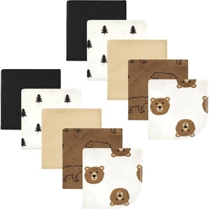 image:imageHudson Baby Unisex Baby Flannel Cotton Poly Washcloths Teddy Bears 12 Pack One SizeBrown Bear 10 Pack