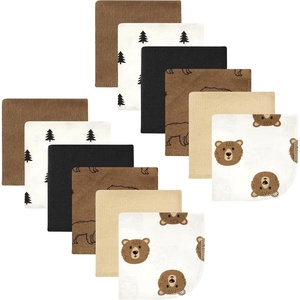 image:imageHudson Baby Unisex Baby Flannel Cotton Poly Washcloths Teddy Bears 12 Pack One SizeBrown Bear 12 Pack