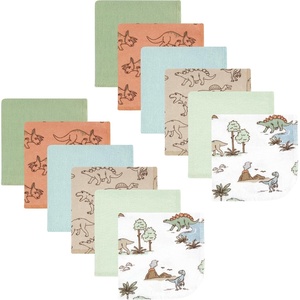 image:imageHudson Baby Unisex Baby Flannel Cotton Poly Washcloths Teddy Bears 12 Pack One SizeDinosaur Adventures 12pk