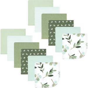 image:imageHudson Baby Unisex Baby Flannel Cotton Poly Washcloths Teddy Bears 12 Pack One SizeEucalyptus 12pk