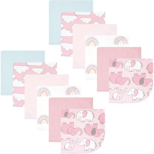 image:imageHudson Baby Unisex Baby Flannel Cotton Poly Washcloths Teddy Bears 12 Pack One SizeGirl New Elephant 12pack