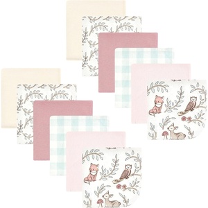 image:imageHudson Baby Unisex Baby Flannel Cotton Poly Washcloths Teddy Bears 12 Pack One SizeGirl Woodland Pals 12pk