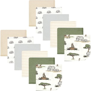 image:imageHudson Baby Unisex Baby Flannel Cotton Poly Washcloths Teddy Bears 12 Pack One SizeGoing on Safari 12pk