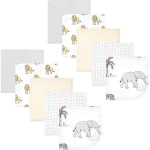 image:imageHudson Baby Unisex Baby Flannel Cotton Poly Washcloths Teddy Bears 12 Pack One SizeNeutral Safari World 10pack