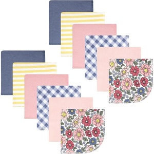 image:imageHudson Baby Unisex Baby Flannel Cotton Poly Washcloths Teddy Bears 12 Pack One SizePink Blue Pretty Floral 12 Pack