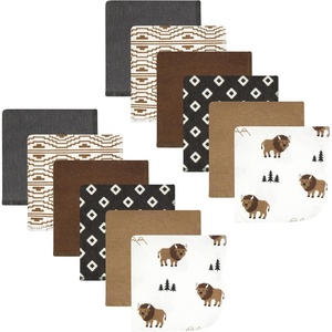 image:imageHudson Baby Unisex Baby Flannel Cotton Poly Washcloths Teddy Bears 12 Pack One SizeWild Buffalo 12 Pack