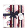 image:imageHudson Baby Unisex Baby Cotton Poly Flannel Burp Cloths Bundle Teddy Bears One SizeBlush Navy Floral