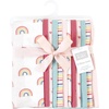 image:imageHudson Baby Unisex Baby Cotton Poly Flannel Burp Cloths Bundle Teddy Bears One SizeCreative Rainbow