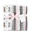image:imageHudson Baby Unisex Baby Cotton Poly Flannel Burp Cloths Bundle Teddy Bears One SizeFarm Friends Pink