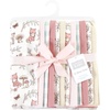 image:imageHudson Baby Unisex Baby Cotton Poly Flannel Burp Cloths Bundle Teddy Bears One SizeGirl Woodland Pals