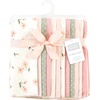 image:imageHudson Baby Unisex Baby Cotton Poly Flannel Burp Cloths Bundle Teddy Bears One SizePink Dainty Floral