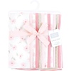 image:imageHudson Baby Unisex Baby Cotton Poly Flannel Burp Cloths Bundle Teddy Bears One SizePink Honey Bunny
