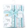 image:imageHudson Baby Unisex Baby Cotton Poly Flannel Burp Cloths Bundle Teddy Bears One SizeTeal Elephant