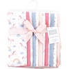 image:imageHudson Baby Unisex Baby Cotton Poly Flannel Burp Cloths Bundle Teddy Bears One SizeUnicorns Rainbows