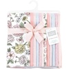 image:imageHudson Baby Unisex Baby Cotton Poly Flannel Burp Cloths Bundle Teddy Bears One SizeVintage Blossom