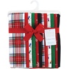 image:imageHudson Baby Unisex Baby Cotton Poly Flannel Burp Cloths Bundle Teddy Bears One SizeWhite Tartan
