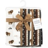 image:imageHudson Baby Unisex Baby Cotton Poly Flannel Burp Cloths Bundle Teddy Bears One SizeWild Buffalo