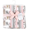 image:imageHudson Baby Unisex Baby Cotton Poly Flannel Burp Cloths Bundle Teddy Bears One SizeWild Forest Pink