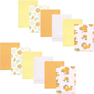 image:imageHudson Baby Unisex Baby Cotton Poly Flannel Burp Cloths Bundle Teddy Bears One SizeCitrus Orange