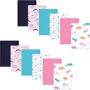 image:imageHudson Baby Unisex Baby Cotton Poly Flannel Burp Cloths Bundle Teddy Bears One SizeCuteasaurus