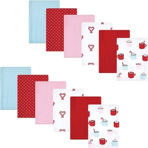 image:imageHudson Baby Unisex Baby Cotton Poly Flannel Burp Cloths Bundle Teddy Bears One SizeHot Cocoa