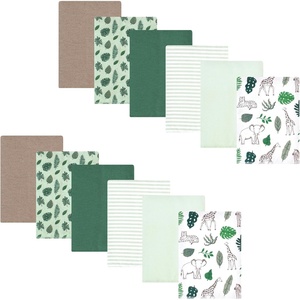 image:imageHudson Baby Unisex Baby Cotton Poly Flannel Burp Cloths Bundle Teddy Bears One SizeJungle