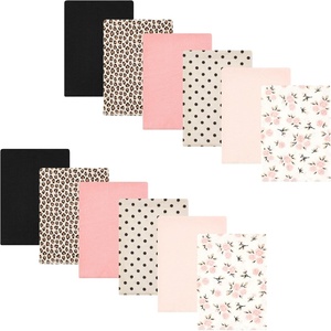 image:imageHudson Baby Unisex Baby Cotton Poly Flannel Burp Cloths Bundle Teddy Bears One SizeNeutral Pink Floral