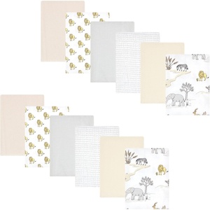 image:imageHudson Baby Unisex Baby Cotton Poly Flannel Burp Cloths Bundle Teddy Bears One SizeNeutral Safari World