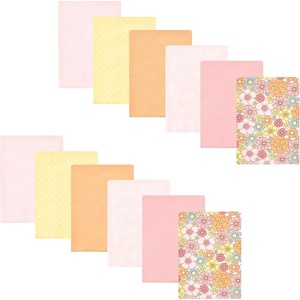 image:imageHudson Baby Unisex Baby Cotton Poly Flannel Burp Cloths Bundle Teddy Bears One SizePeace Love Flowers