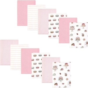 image:imageHudson Baby Unisex Baby Cotton Poly Flannel Burp Cloths Bundle Teddy Bears One SizeSweet Bakery