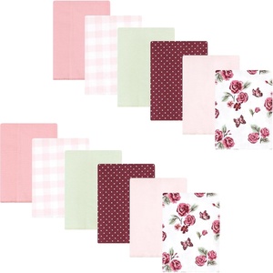 image:imageHudson Baby Unisex Baby Cotton Poly Flannel Burp Cloths Bundle Teddy Bears One SizeSweet Roses